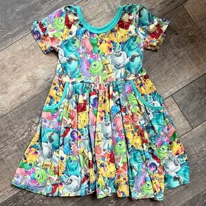 Monsters Inc Inspired Vibrant girls Dress
